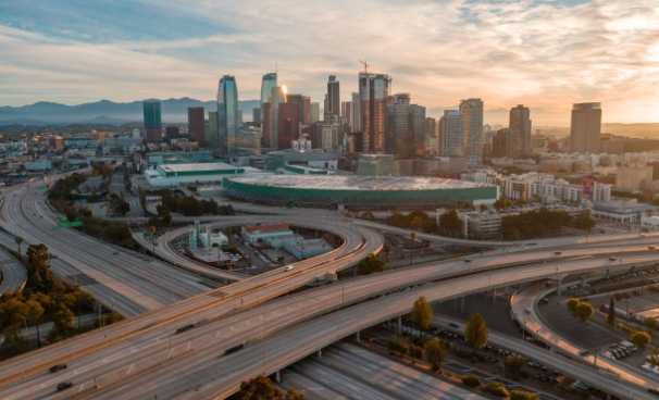 skyline of contemporary city